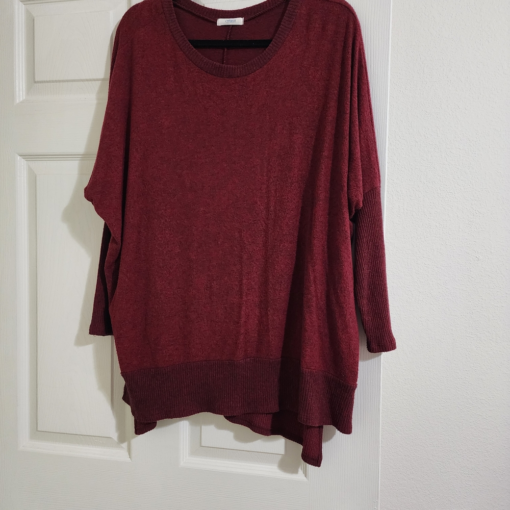 Cherish Red/Burgundy Oversized Sweater Size M Like New